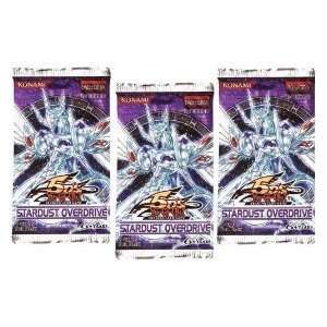 3 Packs of Yu Gi Oh 5Ds TCG Stardust Overdrive Booster 