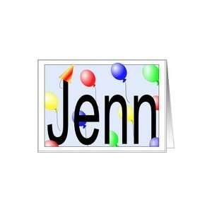  Jenns Birthday Invitation, Party Balloons Card Toys 