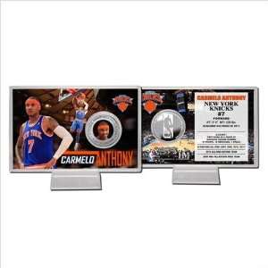  NBA New York Knicks Carmelo Anthony Silver Coin Card 