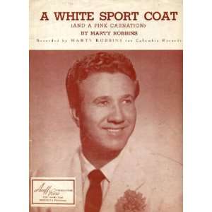 White Sport Coat (And a Pink Carnation) Vintage 1957 Sheet Music by 
