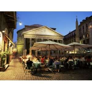  Restaurants Near the Ancient Pantheon in the Evening, Rome 