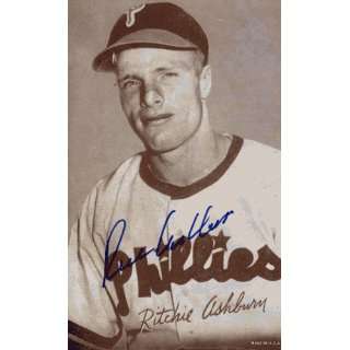  Richie Ashburn Autographed 3x5 Card: Sports & Outdoors