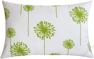 12x18 CHARTREUSE DANDELION throw pillow cover  