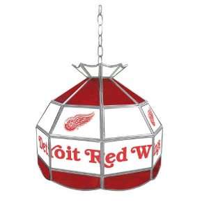  NHL Detroit Redwings Stained Glass Tiffany Lamp   16 inch 