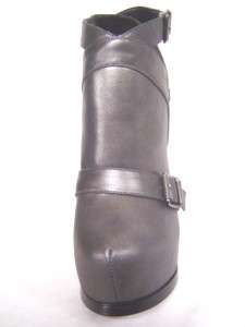 New BEBE Hayley Gun Leather Bootie sz 7 Heels  