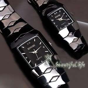 Original SINOBI Quartz couple watch Black Square Xmas  