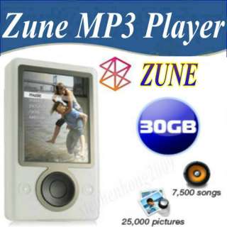 Zune 30 GB Digital Media Player MP3 MP4 (White color) 882224274586 