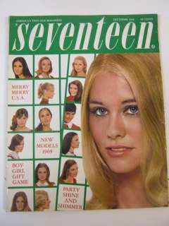 SEVENTEEN MAGAZINE 1968 DECEMBER CYBILL SHEPHERD NEW MODELS  