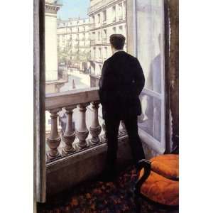   Gustave Caillebotte   24 x 34 inches   A Young Man at His Window (2