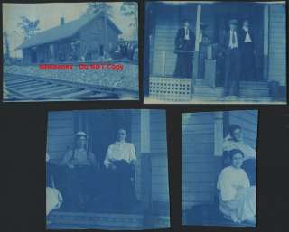 Photo LOT of 4 Tully NY Railroad Depot Station 1904 rr  