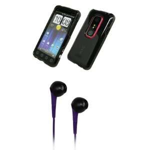   + Purple 3.5mm Stereo Headphones for Sprint HTC EVO 3D Electronics