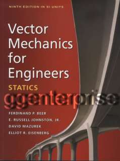 Vector Mechanics for Engineers: Statics 9th Ed Beer 9E 9780073529233 