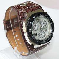 NEW Fashion Men Brown Leather Quartz Wristwatch U7Z  