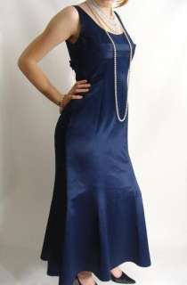 NAVY BLUE Formal Evening Gown Bridesmaid Dress sz 10 M  