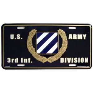  U.S. Army 3rd Infantry Division License Plate: Automotive