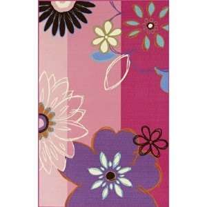  Dalyn Rug Co. FV4PI 4 Ever Young Floral Pink Printed Kids 