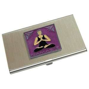  Yoga Namaste Purple Business Card Case