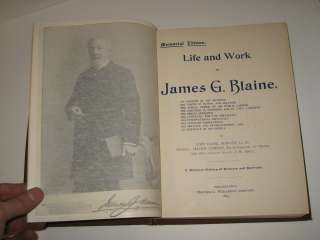 Ridpath JAMES G. BLAINE Life & Work Memorial Ed. 1893  