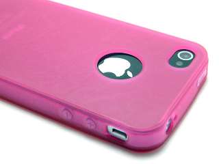 CLEAR PINK ULTRA THIN TPU GEL SNAP ON BACK HARD CASE COVER for APPLE 