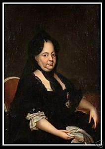 Antique 18C Portrait Painting 0f Empress Maria Theresa  