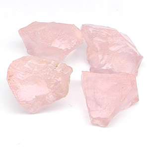 75.40CT/4pcs.ROSE PINK 100% NATURAL QUARTZ BRAZIL ROUGH  