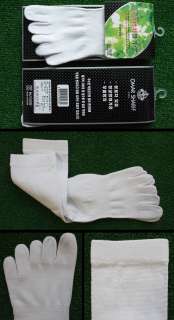6prs High Quality WHITE five toe socks shoes Anti Bacteria / Odor 