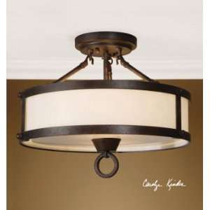   22272 Oil Rubbed Bronze Andros 2 Lt Semi Flush Mount