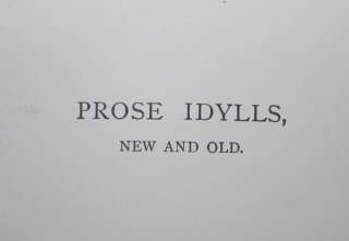 1886 RARE OLD ANTIQUE IDYLLS   KINGSLEY Book LEATHER Library Lot 