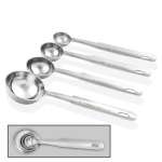 4pc Measuring Spoon Set 1/4, 1/2 & 1 Teaspoon, 1 Tablespoon   Heavy 