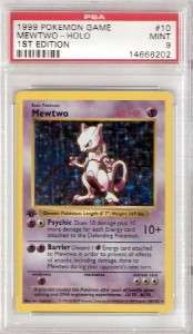 PSA 9 MINT 1ST EDITION Shadowless MEWTWO Pokemon  