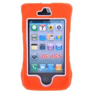   Silicone Hard Case for iPhone 4/iPhone 4S (Orange) 