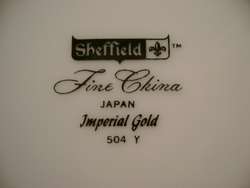 SHEFFIELD FINE CHINA IMPERIAL GOLD 5 PC PLACE SETTING  