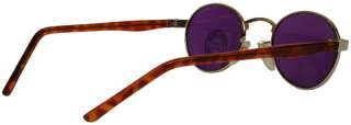 Vintage Retro Purple Lens Gold Hippie Sun Glasses 1009  