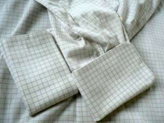 Ermenegildo Zegna French Cuff White Brown Dress Shirt 15 3/4 34  