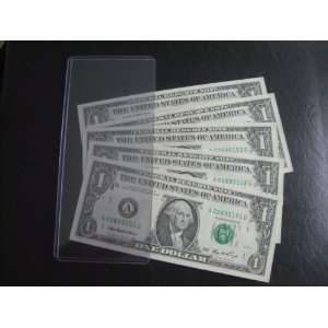  2006 $1 One Dollar Bill Lot of 5 Sequential Notes in Crisp 