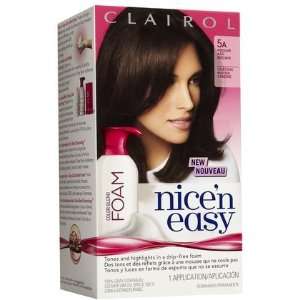 Clairol Nice n Easy Color Blend Foam Hair Color, 5A Medium Ash Brown 