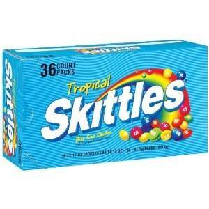 Tropical Skittles Candy   36/ 2.17 oz. Grocery & Gourmet Food