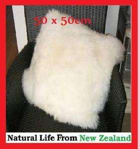 New Zealand Long Wool Sheepskin Fur Cushion Pad  