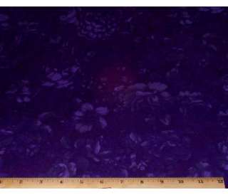 Purple Tonal Connections Roses Floral Quilt Fabric 1/2yds  