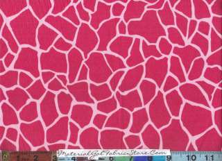 Moda Zanzibar Skins Fabric ~ 2yds 6 Hot Pink Giraffe Animal Skin 