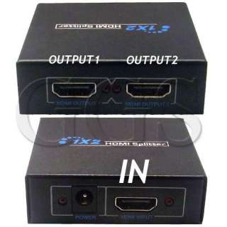 HDMI 1x2 Splitter for PS3 XBOX 3D 1080p 1 in 2 out port  