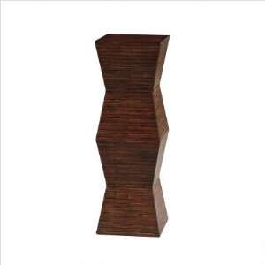 Oriental Furniture WB 5667 42 Square Double Hourglass Stand in Bamboo 