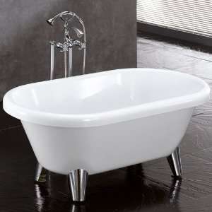 58 1/2 Abbott Acrylic Double Ended Tub (Chrome Feet / No Overflow or 