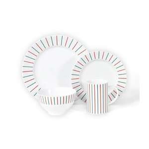   Stripes Stripes 4 Piece Place Setting:  Kitchen & Dining