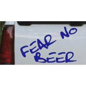  5.5in X 8.5in Blue    Fear No Beer Funny Car Window Wall 