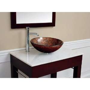 : Xylem Bathroom Basins RVE165S Xylem Reflex Glass Round Vessel Sink 