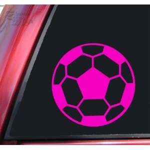  Soccer Ball Vinyl Decal Sticker   Hot Pink: Automotive