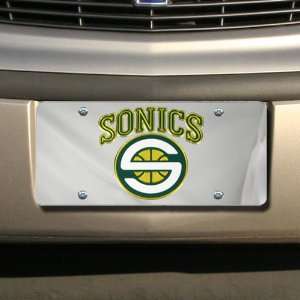 Seattle SuperSonics Silver Mirrored License Plate
