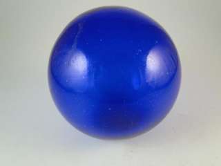 Vintage Fishing Net Float Target Practice Glass Ball LARGE Blue 4.25 