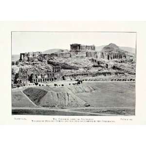   Herodes Atticus Stoa Eumenes   Original Halftone Print